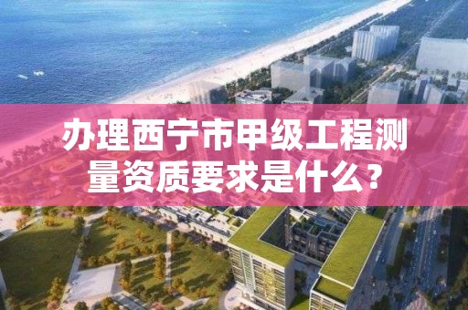 办理西宁市甲级工程测量资质要求是什么？