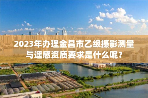 2023年办理金昌市乙级摄影测量与遥感资质要求是什么呢？