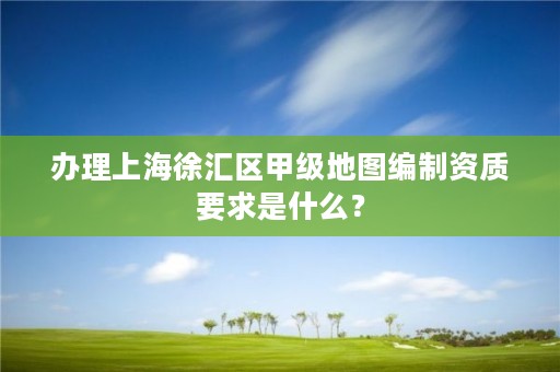 办理上海徐汇区甲级地图编制资质要求是什么？