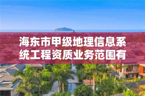 海东市甲级地理信息系统工程资质业务范围有哪些？