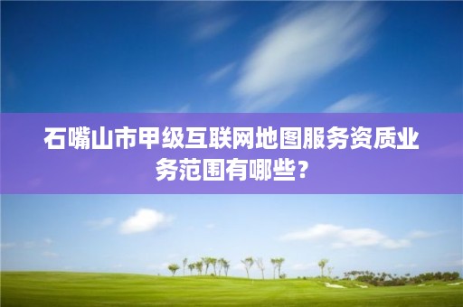 石嘴山市甲级互联网地图服务资质业务范围有哪些？