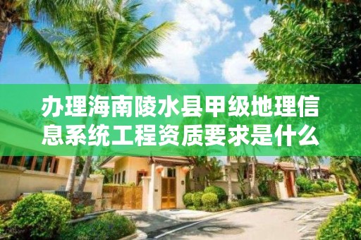 办理海南陵水县甲级地理信息系统工程资质要求是什么？