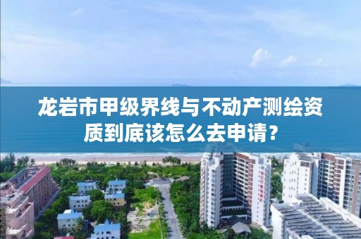 龙岩市甲级界线与不动产测绘资质到底该怎么去申请？