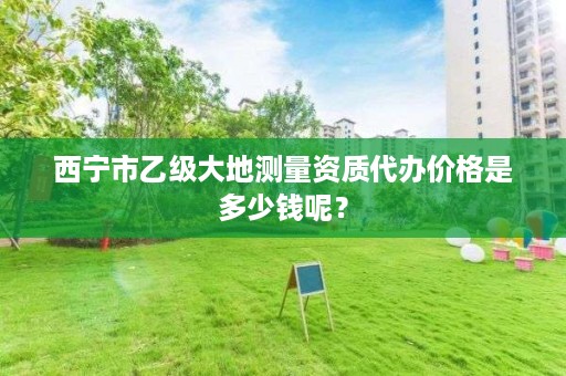 西宁市乙级大地测量资质代办价格是多少钱呢？