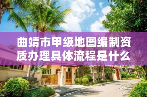 曲靖市甲级地图编制资质办理具体流程是什么？