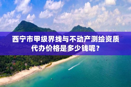 西宁市甲级界线与不动产测绘资质代办价格是多少钱呢？