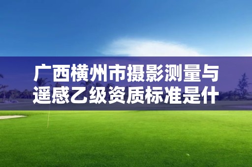 广西横州市摄影测量与遥感乙级资质标准是什么？