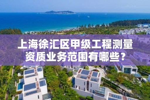 上海徐汇区甲级工程测量资质业务范围有哪些？