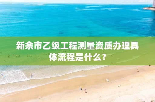 新余市乙级工程测量资质办理具体流程是什么？