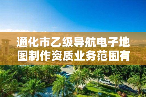 通化市乙级导航电子地图制作资质业务范围有哪些？