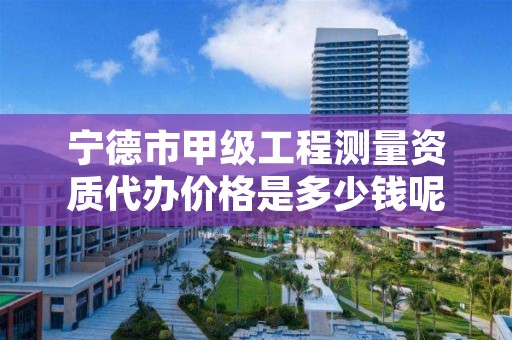 宁德市甲级工程测量资质代办价格是多少钱呢？