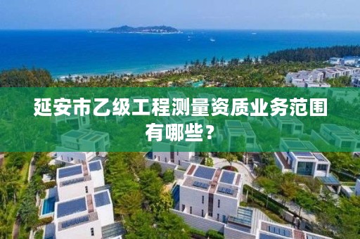 延安市乙级工程测量资质业务范围有哪些？