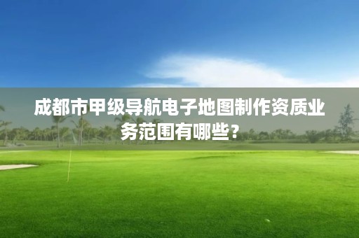 成都市甲级导航电子地图制作资质业务范围有哪些？