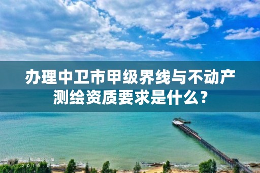 办理中卫市甲级界线与不动产测绘资质要求是什么？