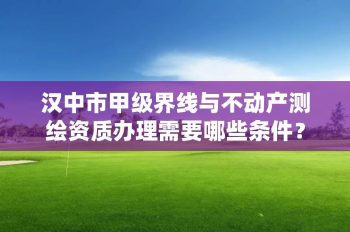 汉中市甲级界线与不动产测绘资质办理需要哪些条件？