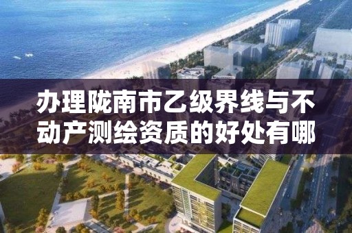 办理陇南市乙级界线与不动产测绘资质的好处有哪些呢？