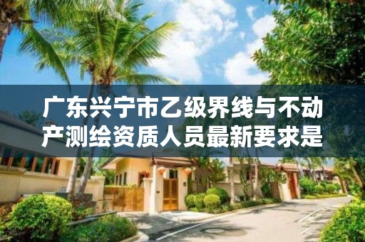 广东兴宁市乙级界线与不动产测绘资质人员最新要求是多少个？