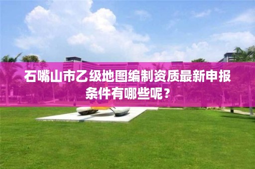 石嘴山市乙级地图编制资质最新申报条件有哪些呢？