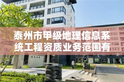 泰州市甲级地理信息系统工程资质业务范围有哪些？