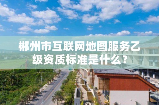 郴州市互联网地图服务乙级资质标准是什么？