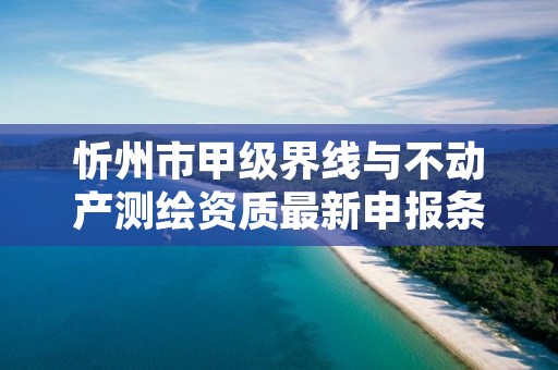 忻州市甲级界线与不动产测绘资质最新申报条件有哪些？