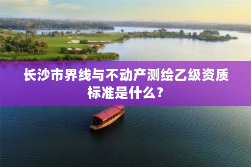 长沙市界线与不动产测绘乙级资质标准是什么？