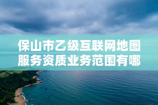 保山市乙级互联网地图服务资质业务范围有哪些？