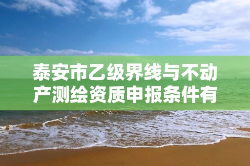 泰安市乙级界线与不动产测绘资质申报条件有哪些？建议收藏！