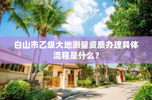 白山市乙级大地测量资质办理具体流程是什么？