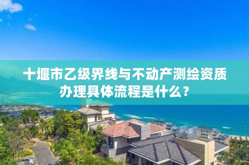 十堰市乙级界线与不动产测绘资质办理具体流程是什么？