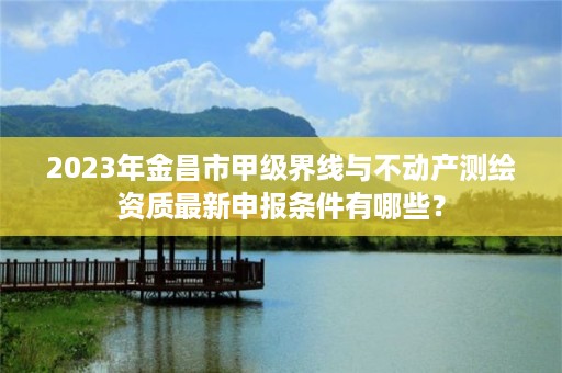 2023年金昌市甲级界线与不动产测绘资质最新申报条件有哪些？