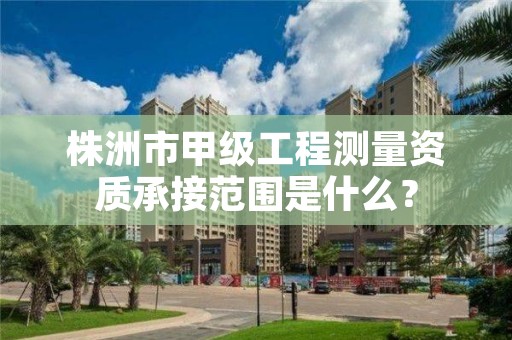 株洲市甲级工程测量资质承接范围是什么？