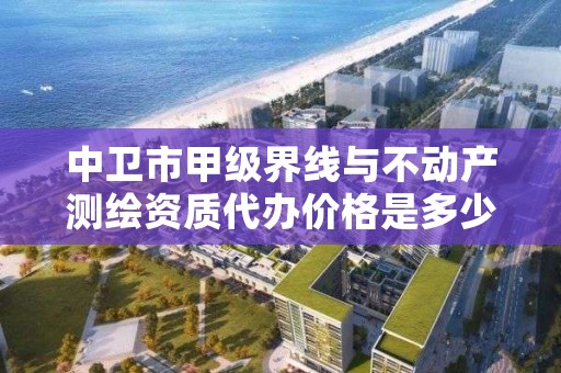 中卫市甲级界线与不动产测绘资质代办价格是多少钱呢？