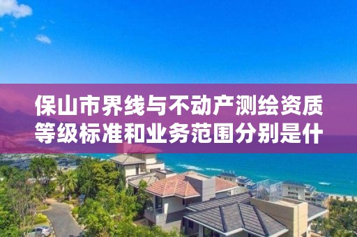 保山市界线与不动产测绘资质等级标准和业务范围分别是什么？