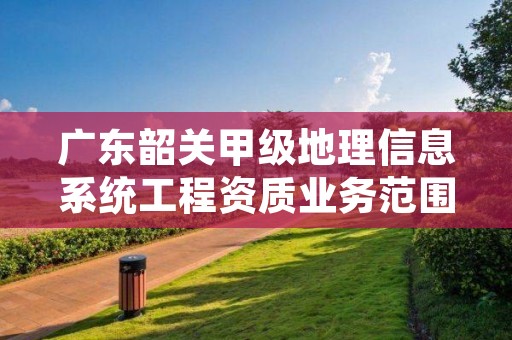 广东韶关甲级地理信息系统工程资质业务范围有哪些？