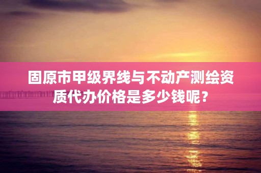 固原市甲级界线与不动产测绘资质代办价格是多少钱呢？