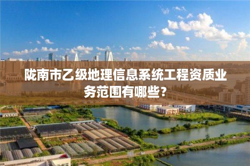 陇南市乙级地理信息系统工程资质业务范围有哪些？