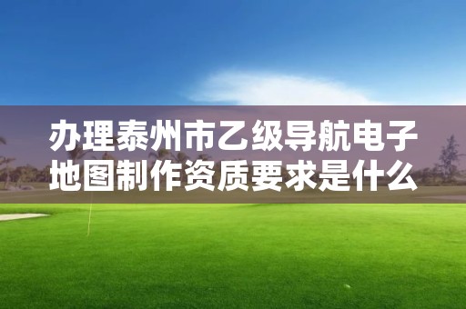 办理泰州市乙级导航电子地图制作资质要求是什么呢？