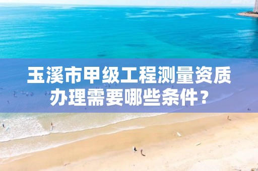 玉溪市甲级工程测量资质办理需要哪些条件？