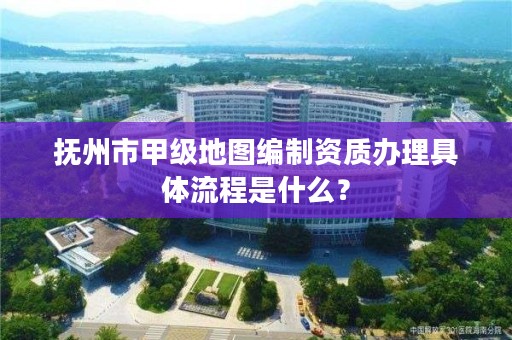 抚州市甲级地图编制资质办理具体流程是什么？