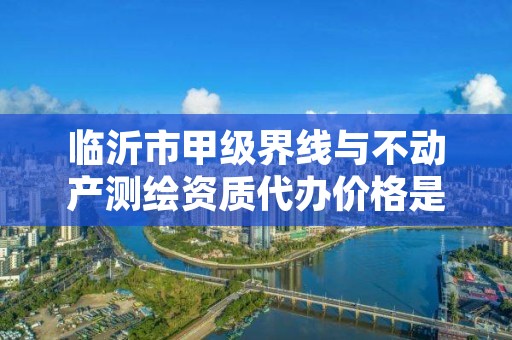 临沂市甲级界线与不动产测绘资质代办价格是多少钱呢？