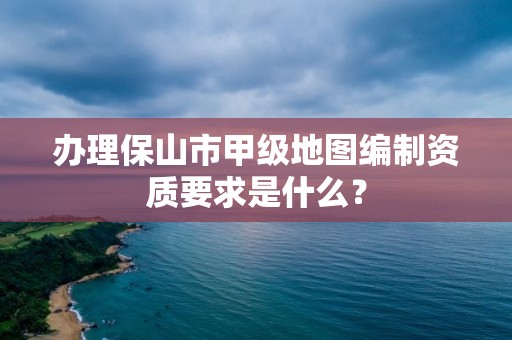 办理保山市甲级地图编制资质要求是什么？