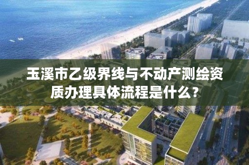 玉溪市乙级界线与不动产测绘资质办理具体流程是什么？