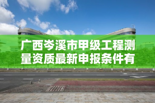 广西岑溪市甲级工程测量资质最新申报条件有哪些？