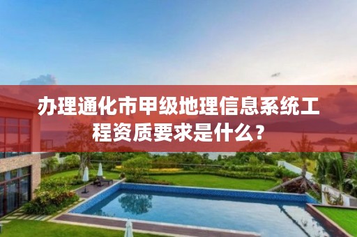 办理通化市甲级地理信息系统工程资质要求是什么？