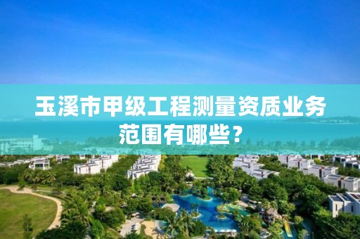 玉溪市甲级工程测量资质业务范围有哪些？