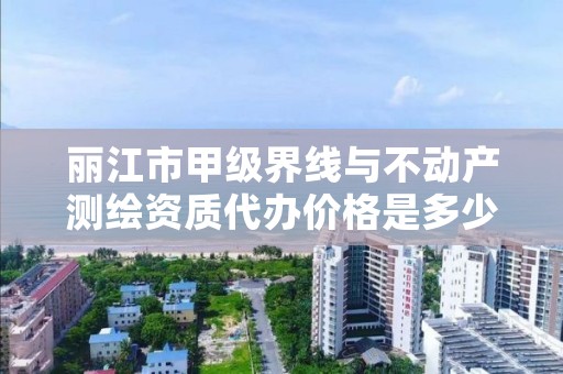 丽江市甲级界线与不动产测绘资质代办价格是多少钱呢？