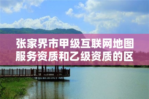 张家界市甲级互联网地图服务资质和乙级资质的区别是什么？