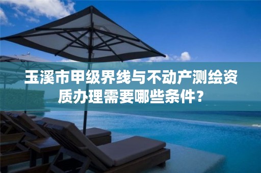 玉溪市甲级界线与不动产测绘资质办理需要哪些条件？