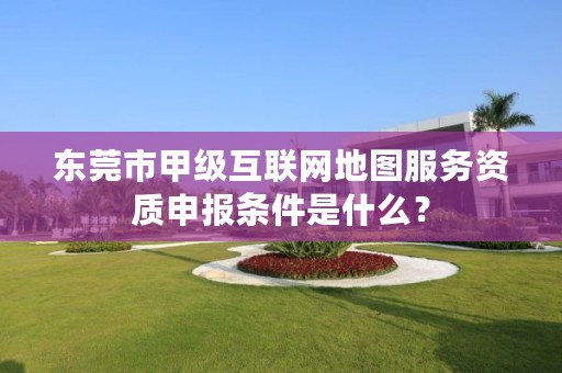 东莞市甲级互联网地图服务资质申报条件是什么？